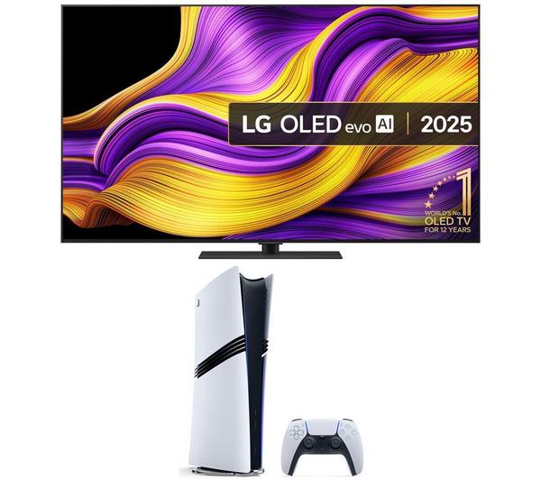 LG G5 65\" OLED evo AI 4K HDR Smart TV 2025 (OLED65G56LS) & PlayStation 5 Pro Bundle