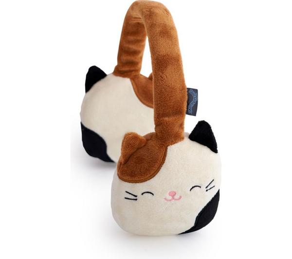 LAZERBUILT Squishmallows Cam the Cat Plush Wireless Bluetooth Headphones - Beige