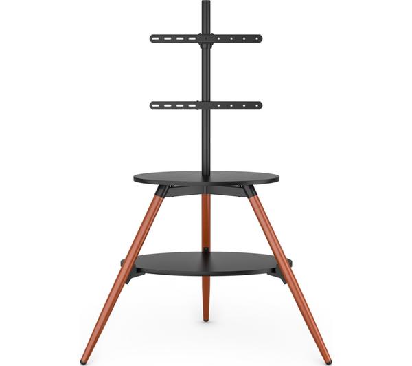 TTAP Ravello 919 mm Corner TV Stand with Bracket for up to 65\" TVs - Walnut & Black