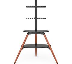 TTAP Ravello 919 mm Corner TV Stand with Bracket for up to 65" TVs - Walnut & Black