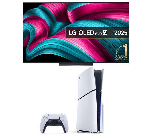 LG C5 65\" OLED evo AI 4K HDR Smart TV 2025 & PlayStation 5 Bundle