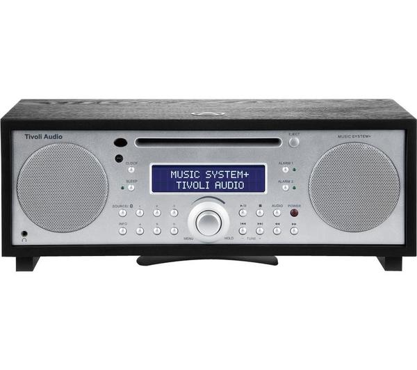 TIVOLI Music System+ Bluetooth All-in-One Traditional Hi-Fi System - Black Ash & Silver