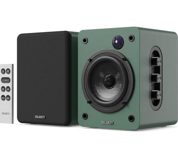 MAJORITY D50X Bluetooth Bookshelf Speakers - Green